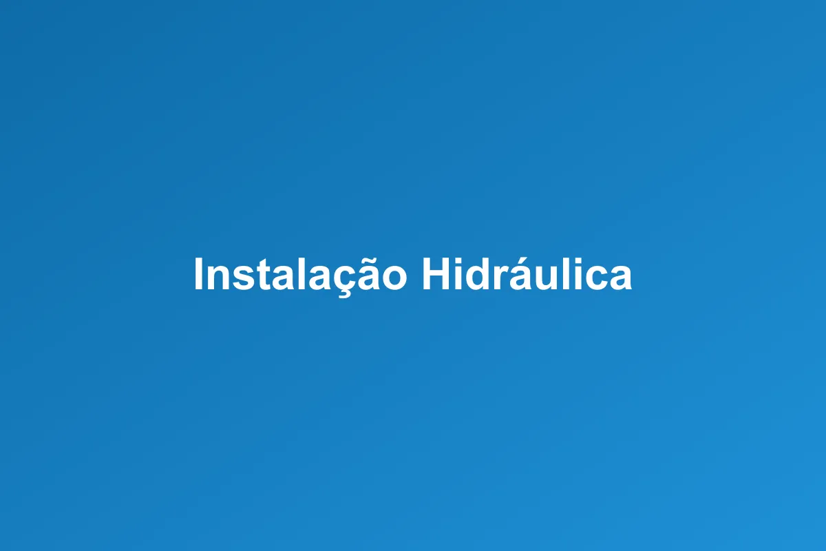 Instalação hidráulica em Jacareí