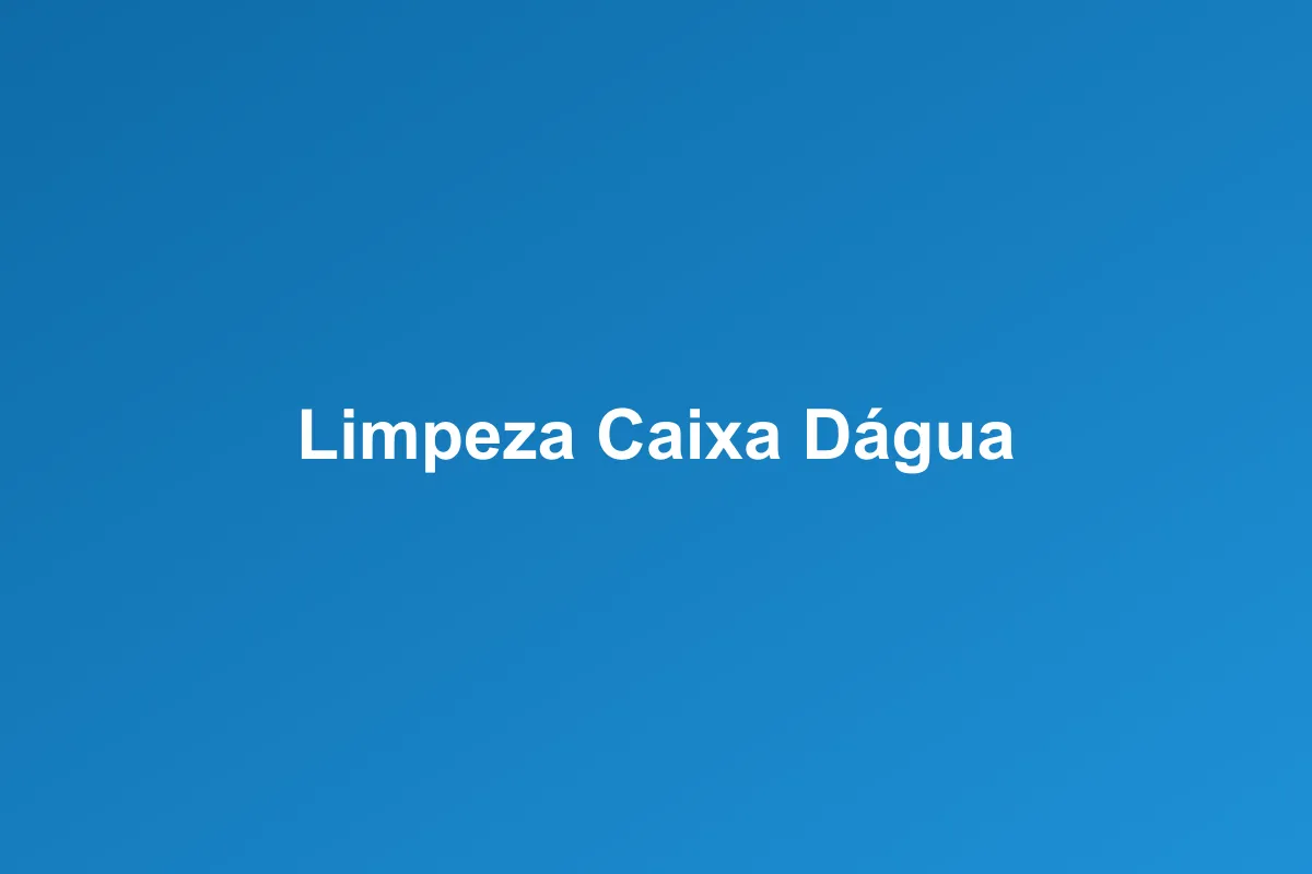 Limpeza de caixa d'água em Jacareí